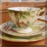 P07. Hammersley & Co Lorna Doone tea cup, saucer and plate. 